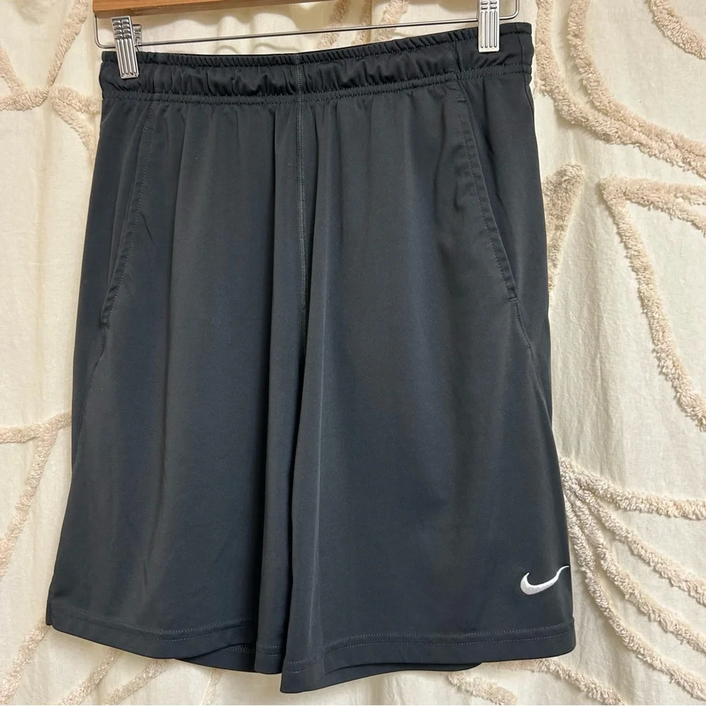 Nike Dri Fir Unlined Drawstring and Elastic Waist Athletic Shorts, Carbon Grey